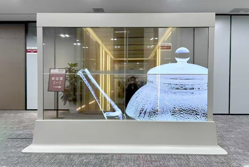 OLED transparent screen splicing