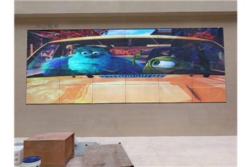 Ningxia Museum 49 inches ultra-narrow edge LCD mosaic screen project effect picture display - Huayun horizon LCD mosaic screen factory case.