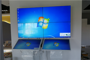 The LCD Stitching Screen Case of Shandong Tai'an Exhibition and Exhibition Industry, the 55-inch LCD Stitching Screen Project Case of Huayun shijie